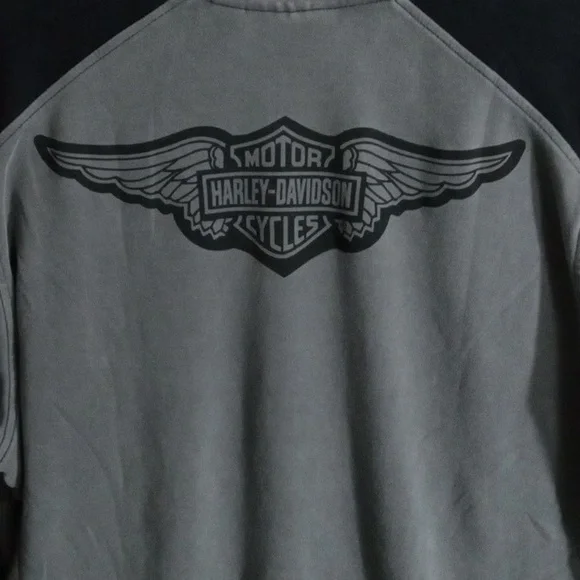 Harley-Davidson Gray Long Sleeve Small Logo Tee Mens XL - Picture 3 of 9